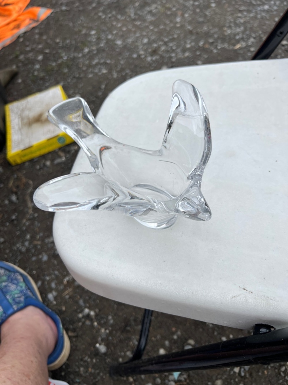 Clear Glass Bird Figurine